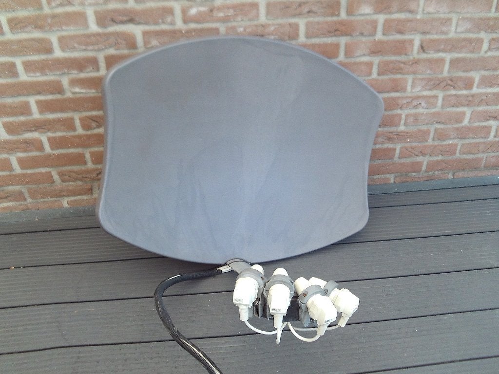 sateliet set schotel Visiosat 90 + receiver Rebox, Ophalen, Gebruikt, (Schotel)antenne, Overige merken
