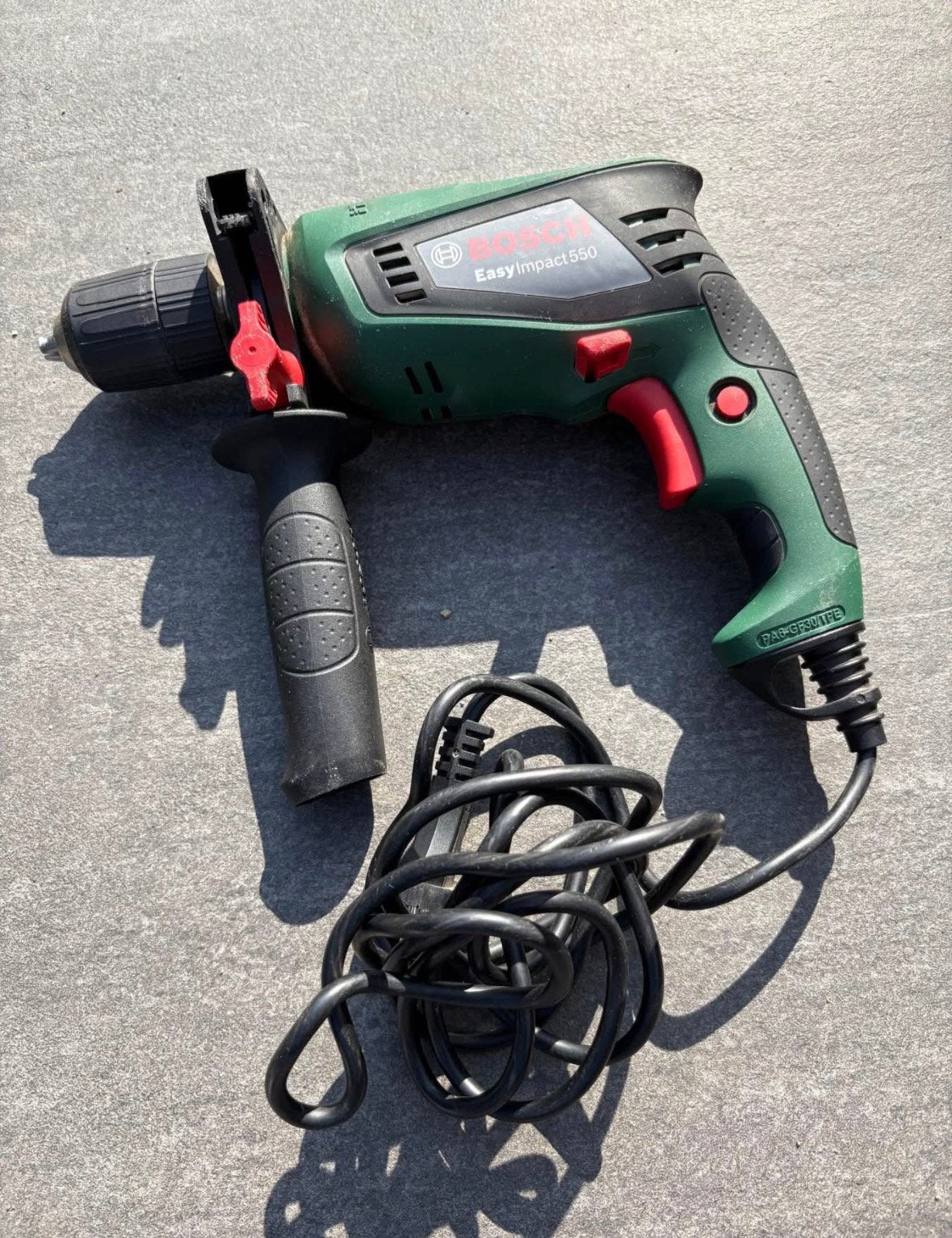Boormachine Bosch EasyImpact 550, Doe-het-zelf en Verbouw, Gereedschap | Boormachines, Ophalen, Zo goed als nieuw