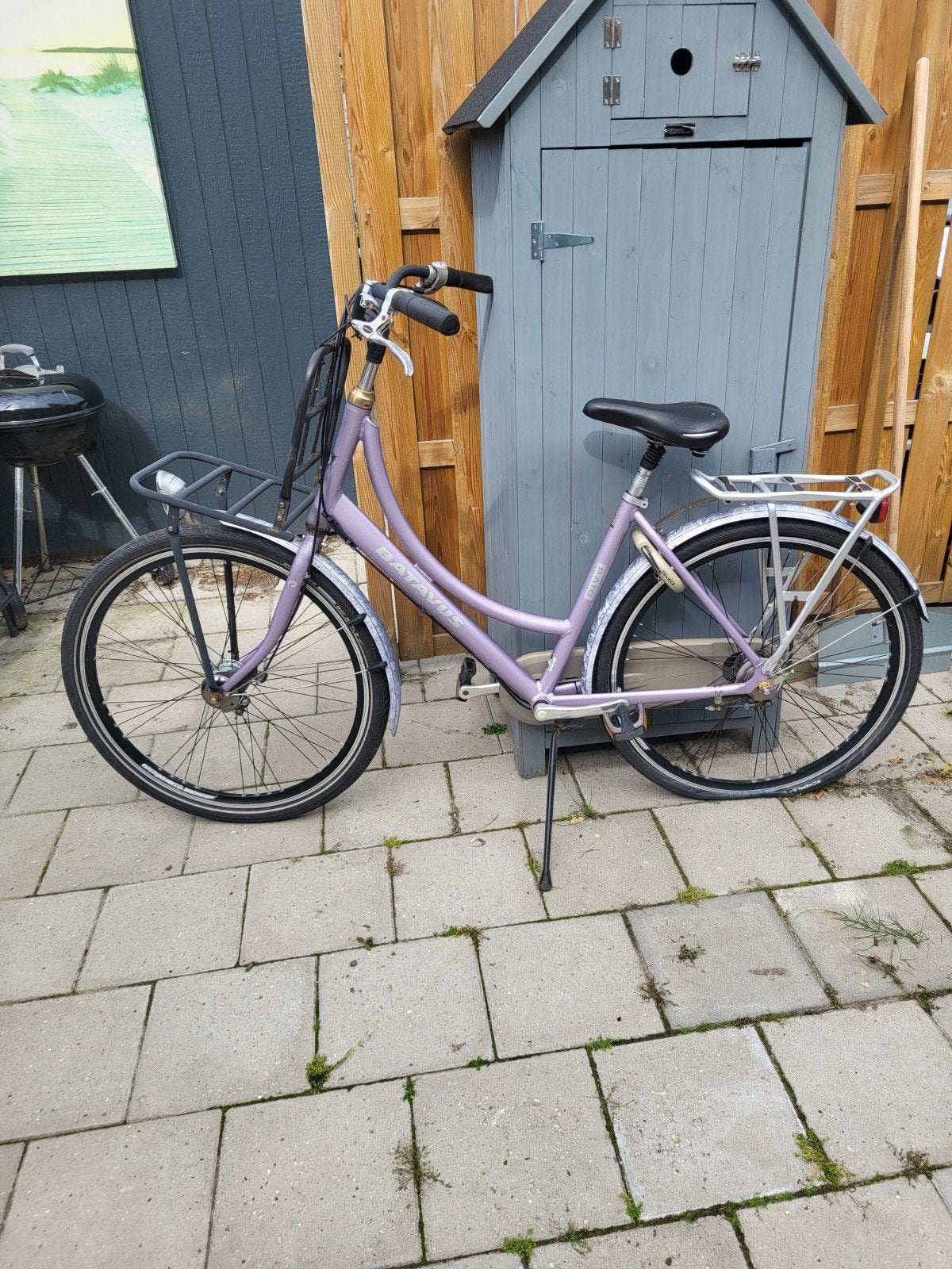 Batavus Damesfiets - Paars - Gebruikt, Ophalen, Velgrem, Versnellingen, Batavus