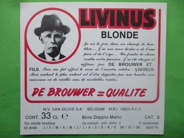 bieretiket Belgie 30-7 (6X) v eecke, Ophalen of Verzenden, Zo goed als nieuw, Overige typen, Overige merken
