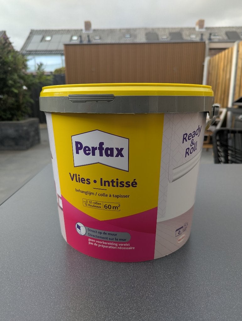 Perfax behanglijm kant&klaar 9kg, Ophalen, Vliesbehang, 50 tot 75 m²