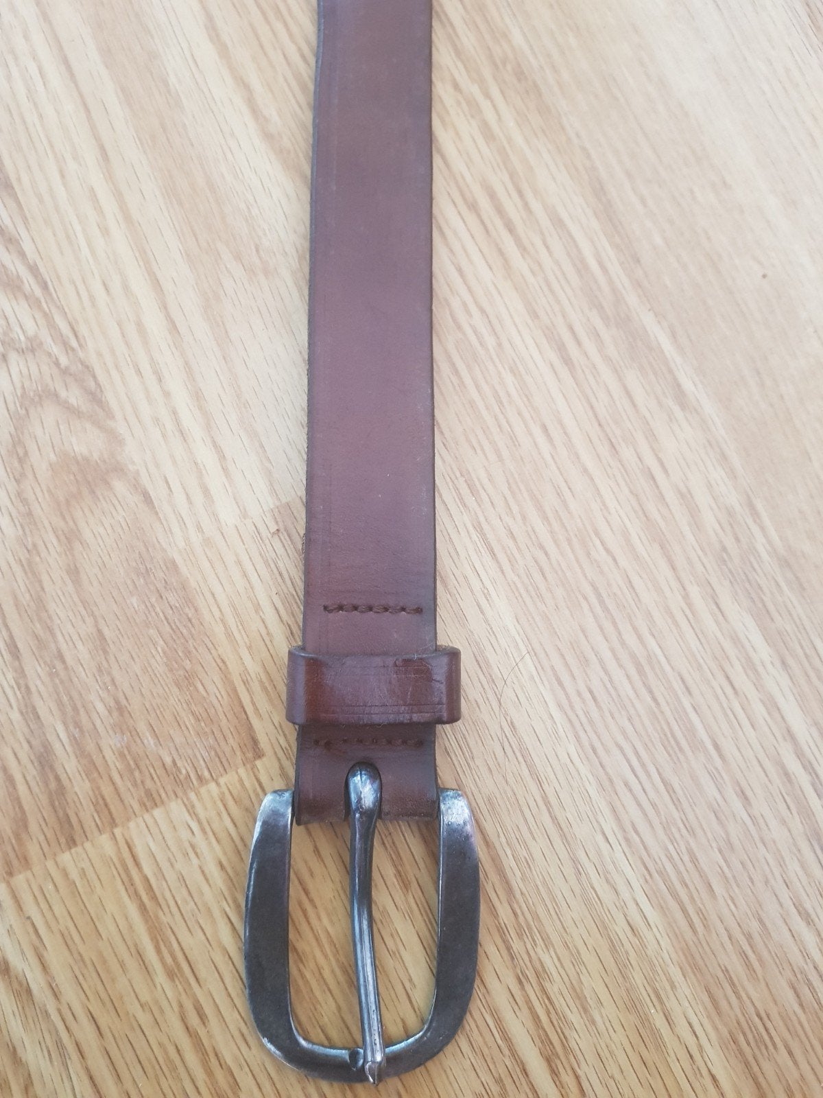 Stoere bruine leren riem BC Collections - maat 85 (M), 95 tot 105 cm, Bruin, Echt leder, Ophalen of Verzenden
