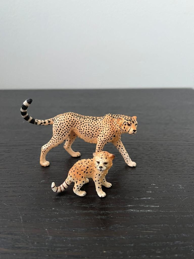 Schleich wildlife panter moeder + kind, Verzamelen, Speelgoed, Ophalen, Zo goed als nieuw