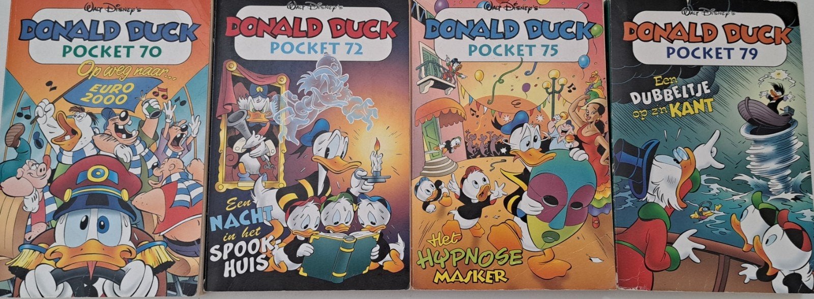 Donald duck pockets 70, 72, 75 en 79, Meerdere stripboeken, Ophalen, Gelezen, Walt Disney  Donald duck