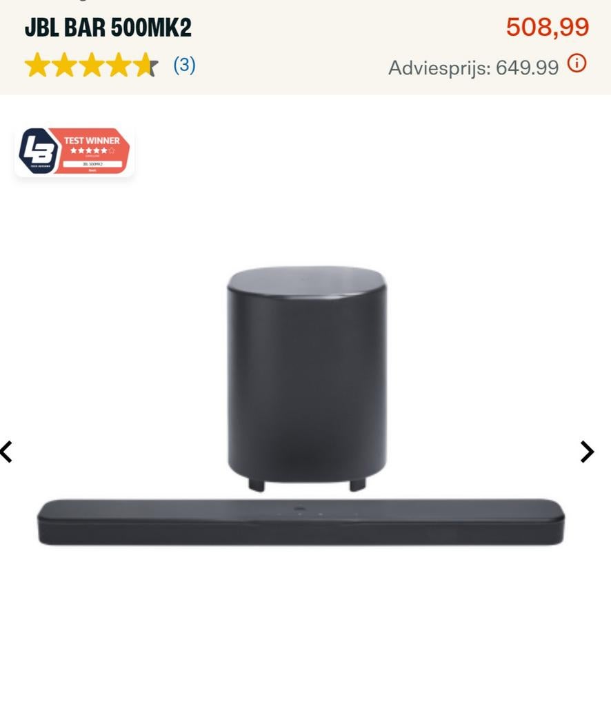 Jbl soundbar zie foto, Ophalen, Zo goed als nieuw