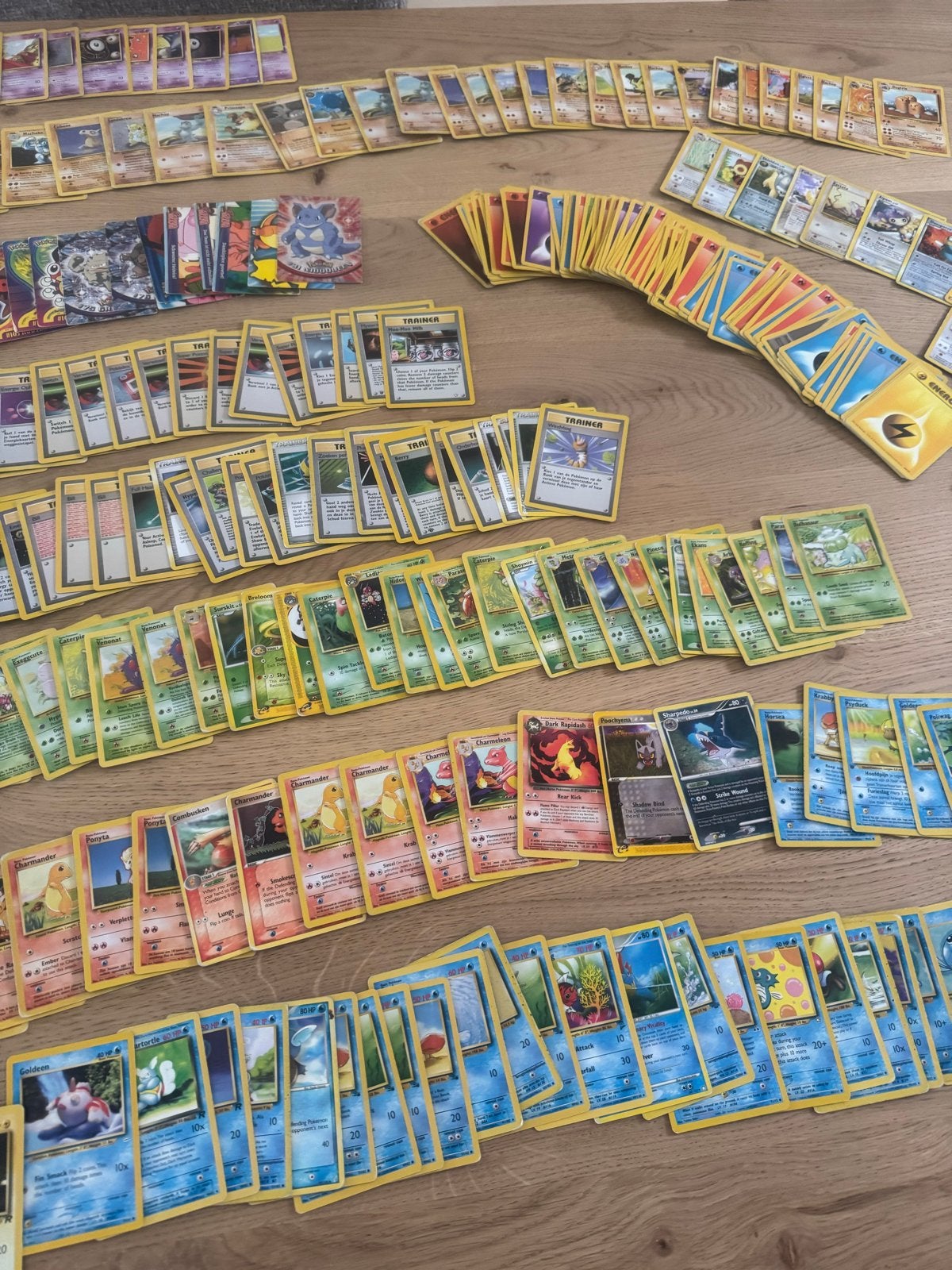 Pokémon kaarten: Base Set, Fossil, Jungle collectie, Ophalen of Verzenden, Gebruikt, Meerdere kaarten