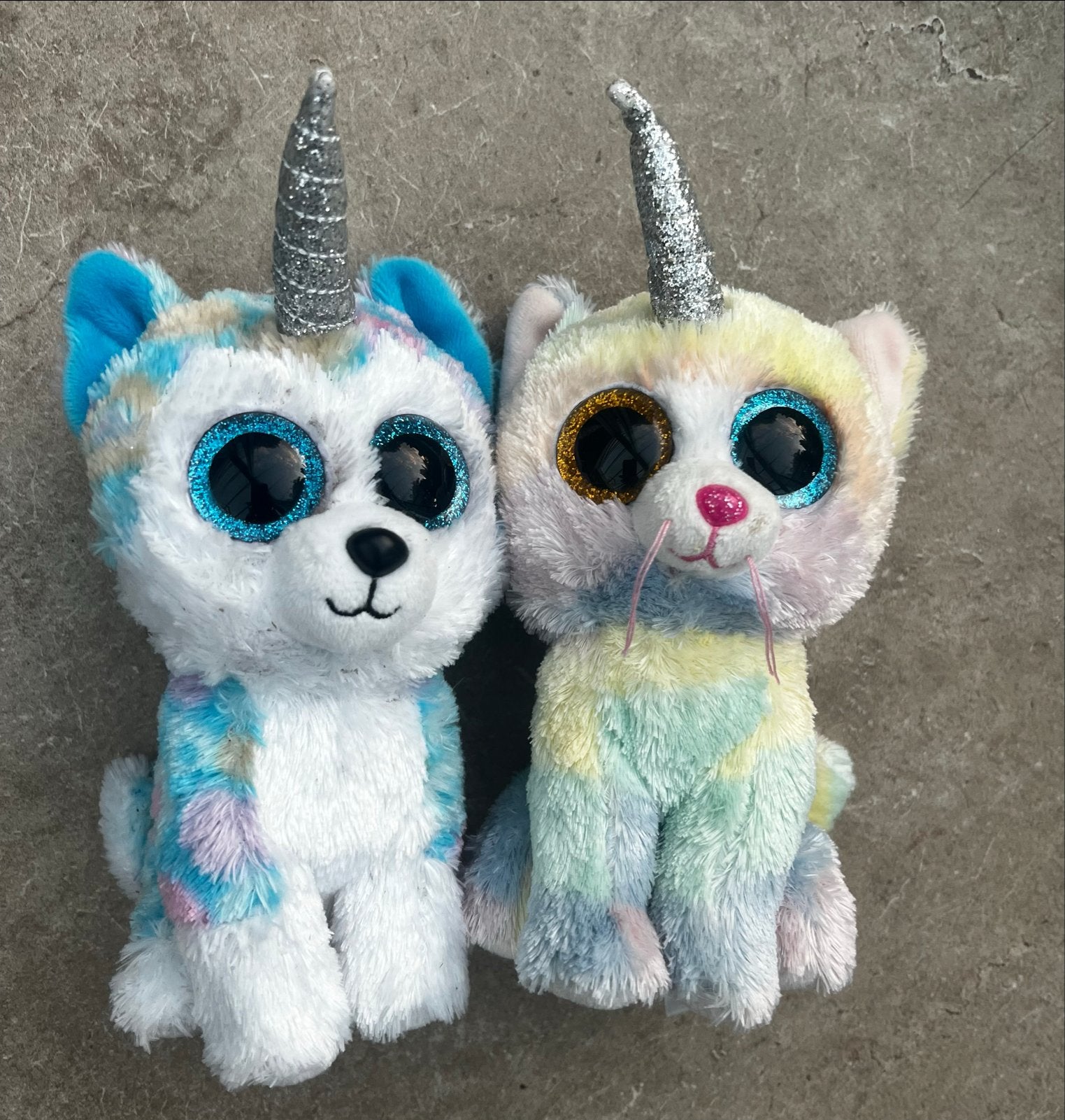 Ty Beanie Boo's Eenhoorn Hond en Kat Knuffels, Zo goed als nieuw, Meerkleurig, Klein (minder dan 20 cm), Ty