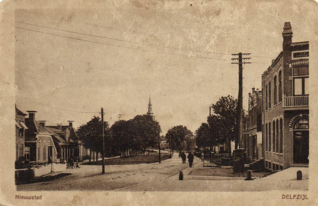 Nieuwstad - Delfzijl - B-keus - 1920? gelopen, Verzamelen, Ansichtkaarten | Nederland, Gelopen, Noord-Brabant, Voor 1920, Ophalen of Verzenden