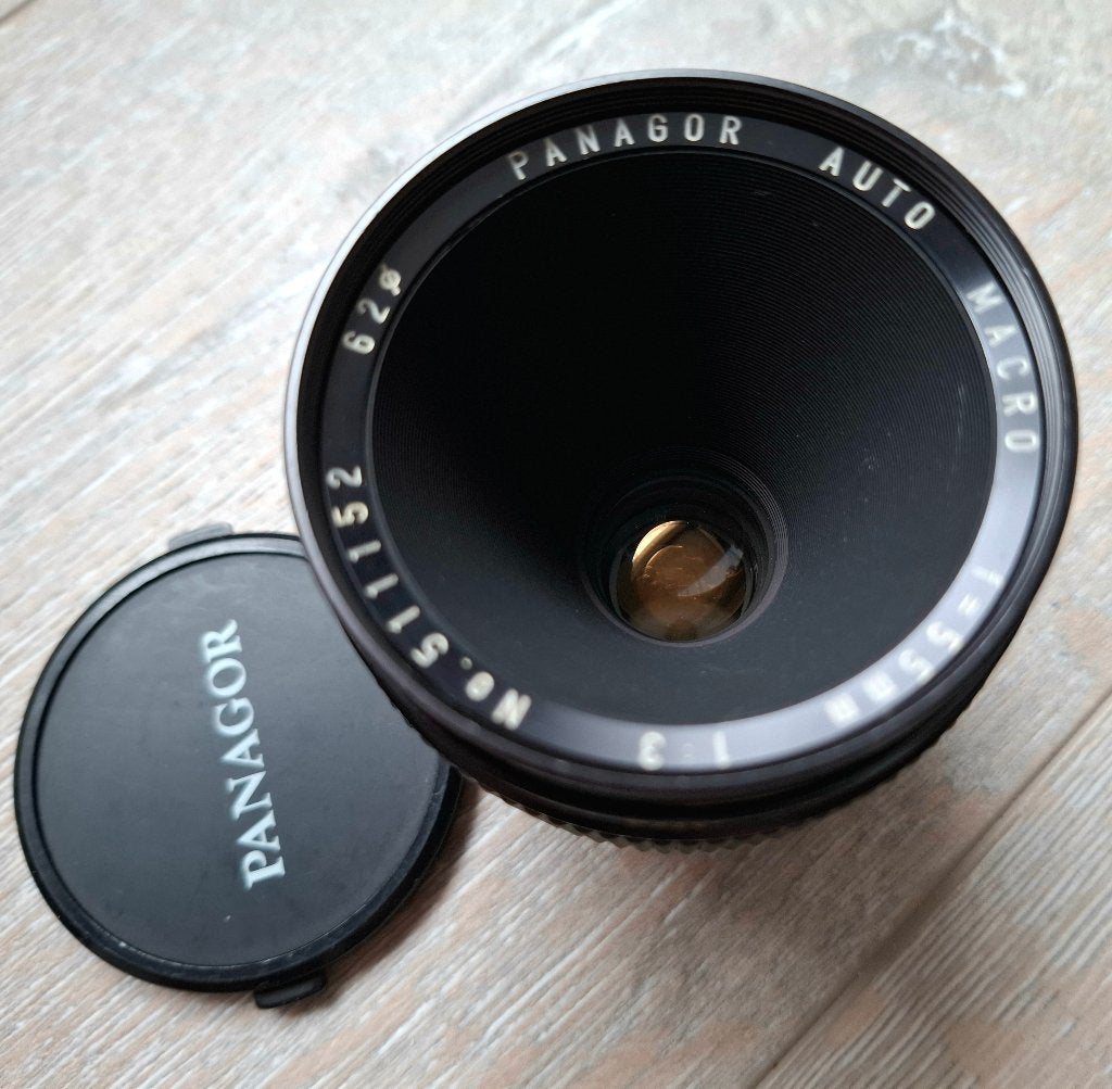 Panagor 55mm 1:3 macro lens m42 vatting, Ophalen, M42, Gebruikt, Macrolens