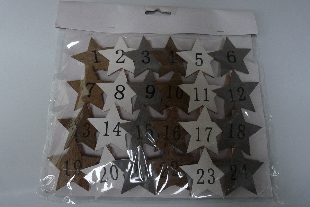 nieuw houten advent knijpers sterren, Ophalen of Verzenden, Nieuw