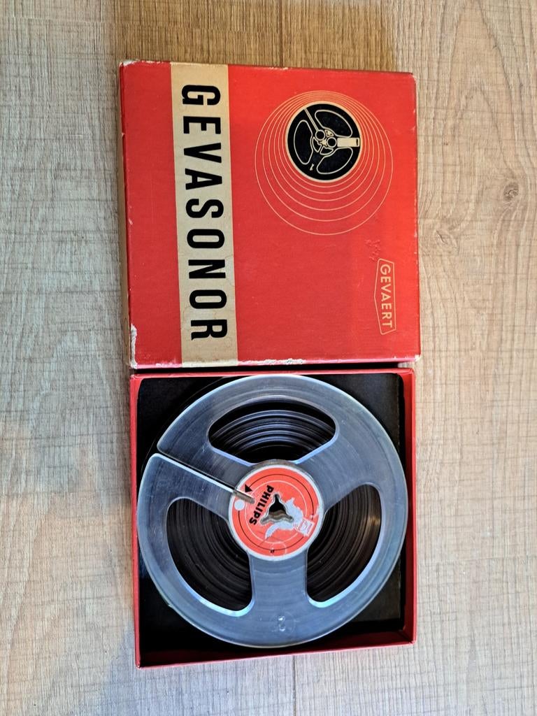 Gevasonor 13cm tape voor bandrecorder in doos, Audio, Tv en Foto, Bandrecorders, Ophalen of Verzenden