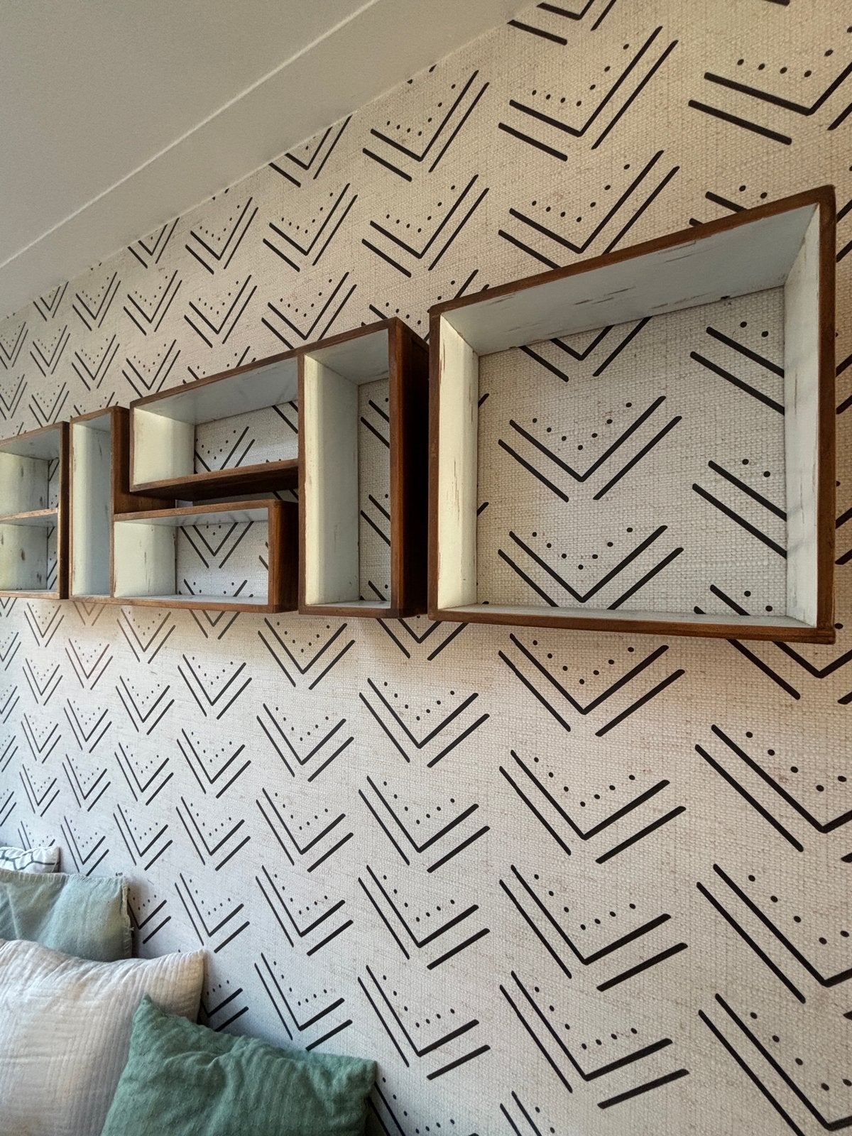 Vintage Decoratiekasten - Hout met Witte Binnenkant, Ophalen, Zo goed als nieuw