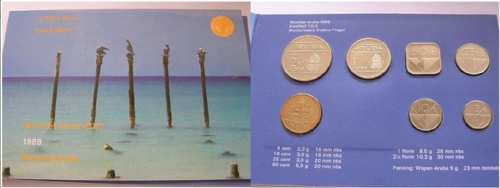 Aruba FDC set	1989, Postzegels en Munten, Munten | Nederland, Verzenden, Koningin Beatrix, Overige waardes