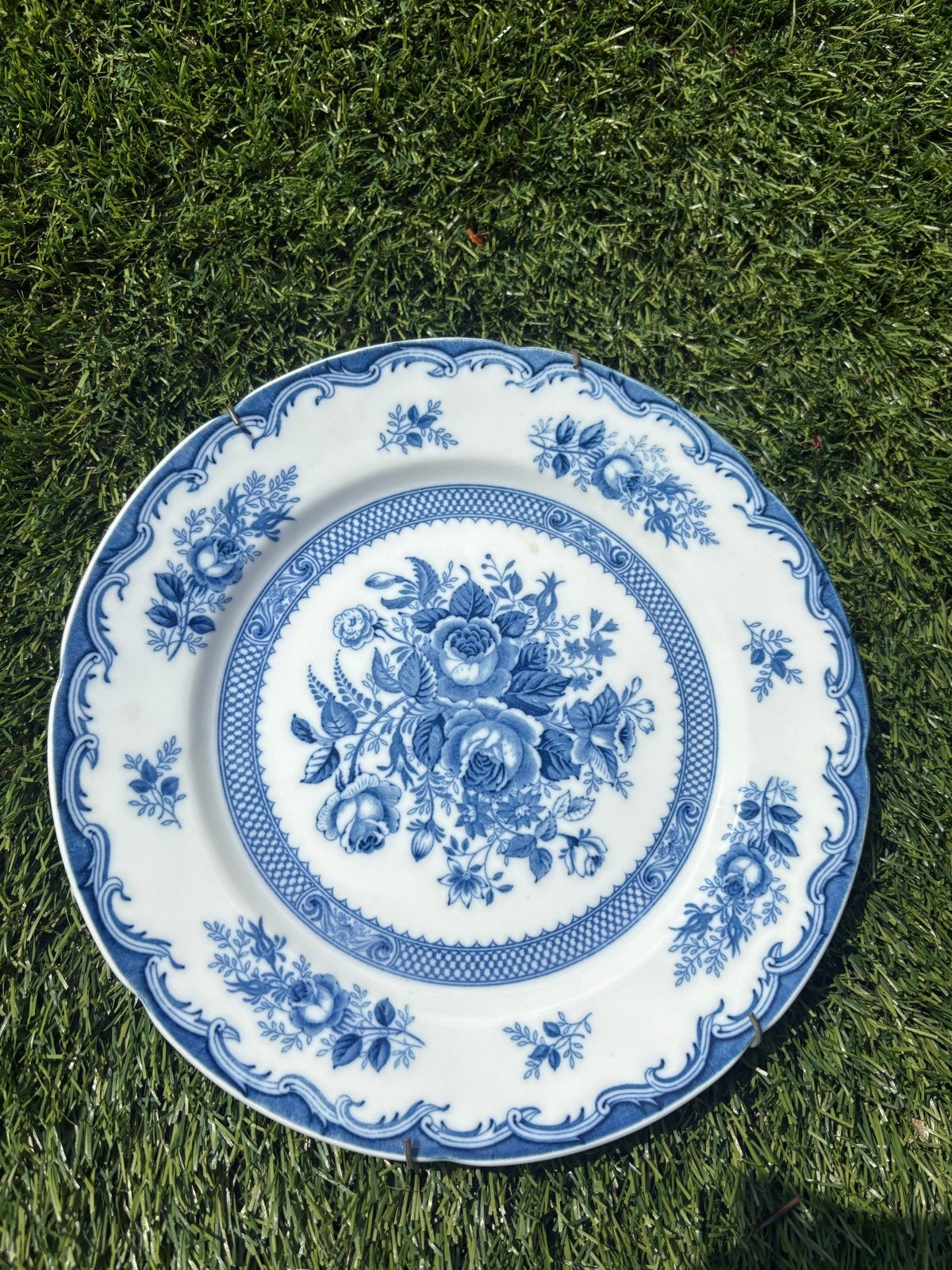 Decoratief bord "Blue Rose Fine China", Ophalen of Verzenden