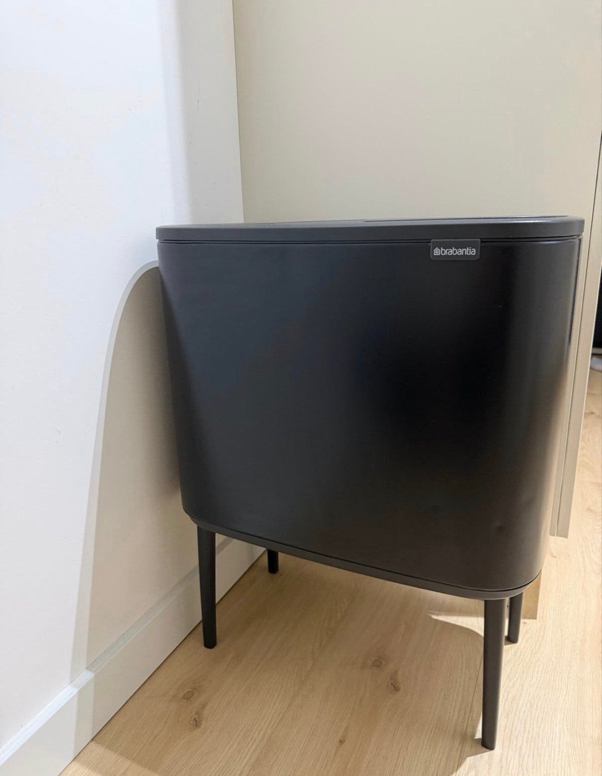 Brabantia Bo Touch Bin Prullenbak - 11 + 23 liter - Matt Bla, Huis en Inrichting, 40 liter of meer, Ophalen, Gebruikt, Metaal