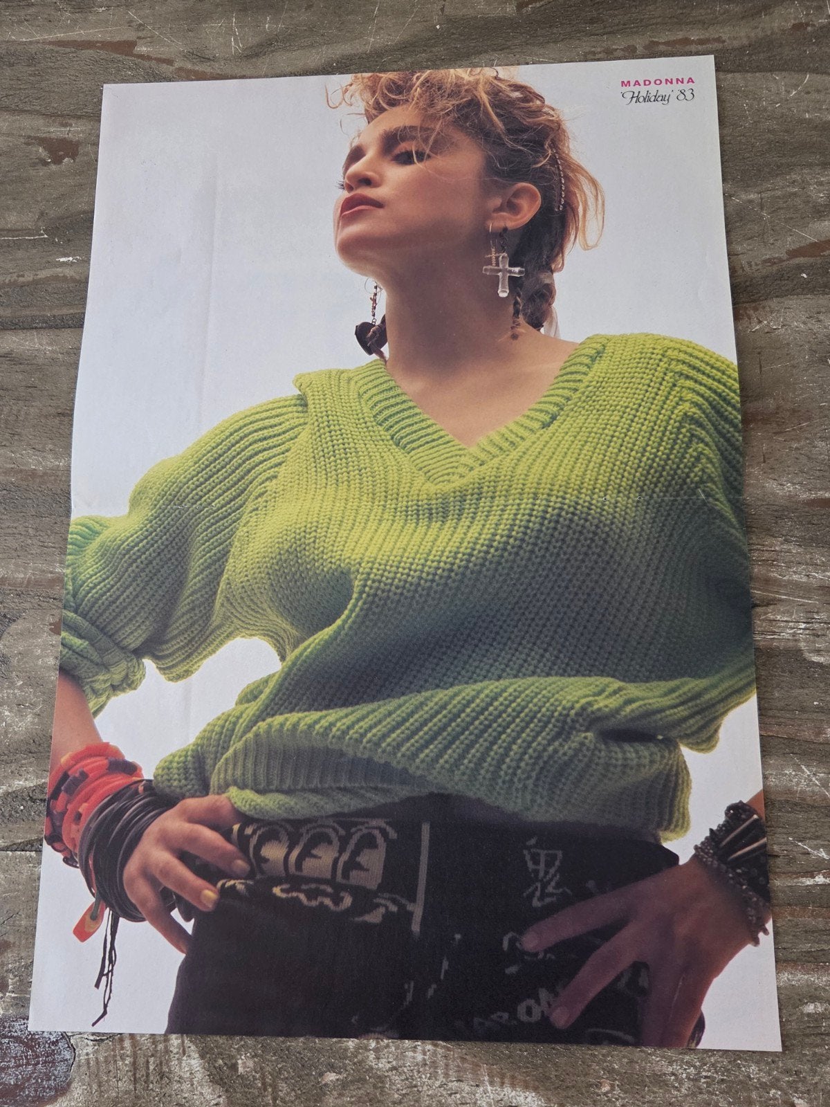 Madonna 'Holiday 83' Poster, Ophalen of Verzenden, Zo goed als nieuw, Poster, Artwork of Schilderij
