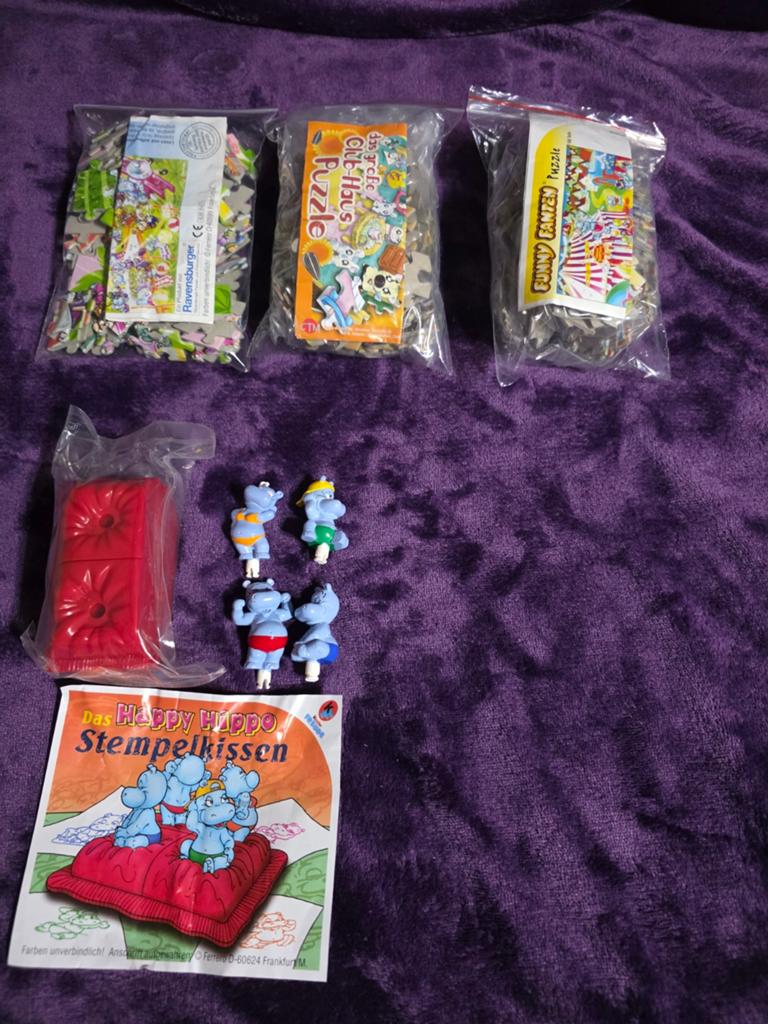 3 Kinder Surprise Maxi Ei Puzzels & Happy Hippo Stempel, Verzamelen, Ophalen of Verzenden, Nieuw
