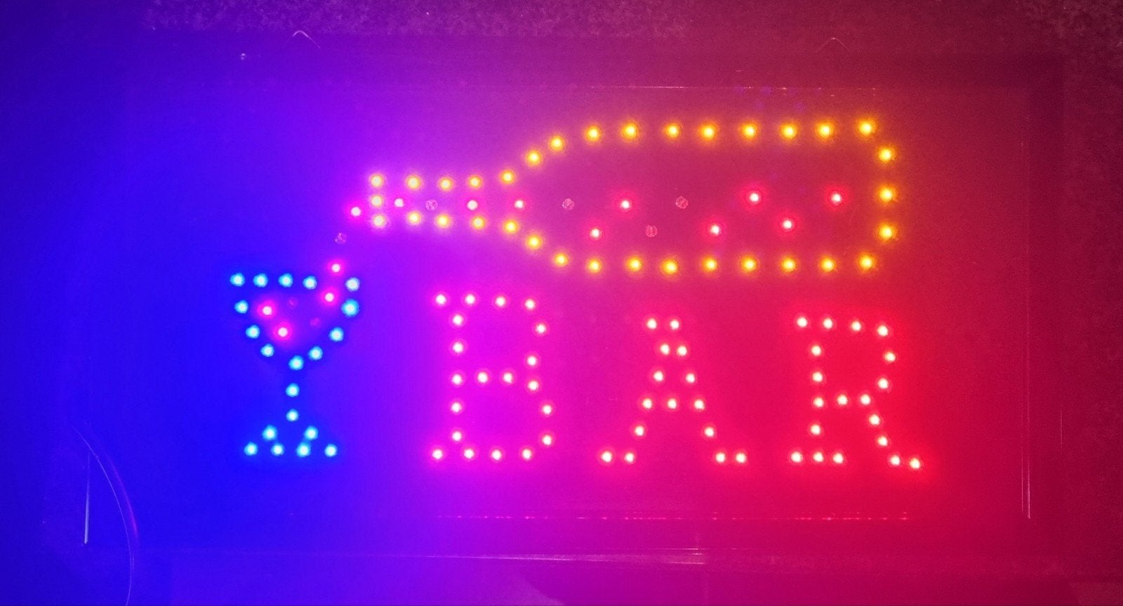 LED Bar Neon Reclamebord - Fles & Glas, Overige merken, Gebruikt, Kunststof, Meerkleurig