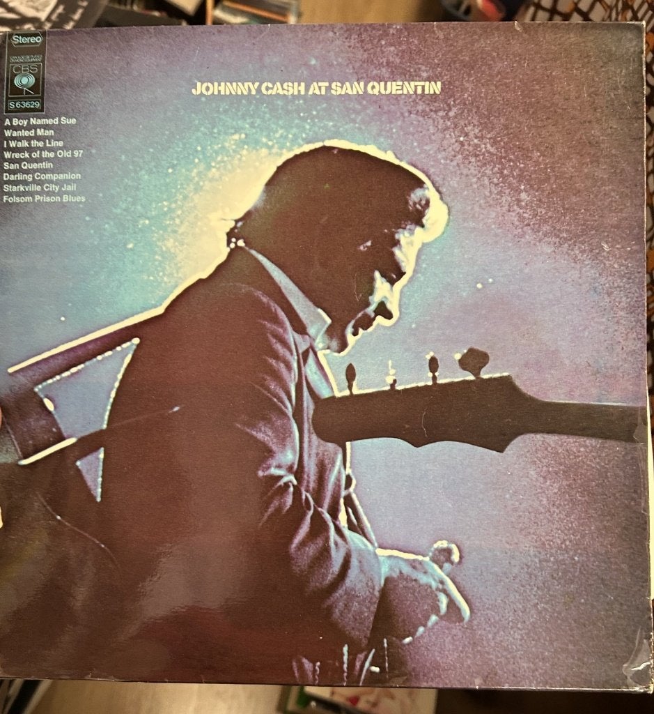 Johnny Cash: At San Quentin (lp), Ophalen of Verzenden, Zo goed als nieuw, 12 inch