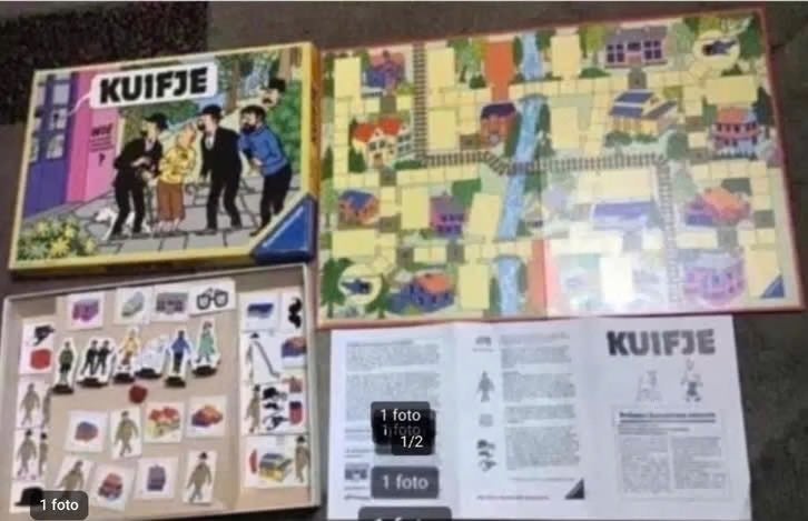 Kuifje detectivespel wie ontvoerde professor Zonnebloem, Ophalen of Verzenden, Kuifje, Zo goed als nieuw, Boek of Spel