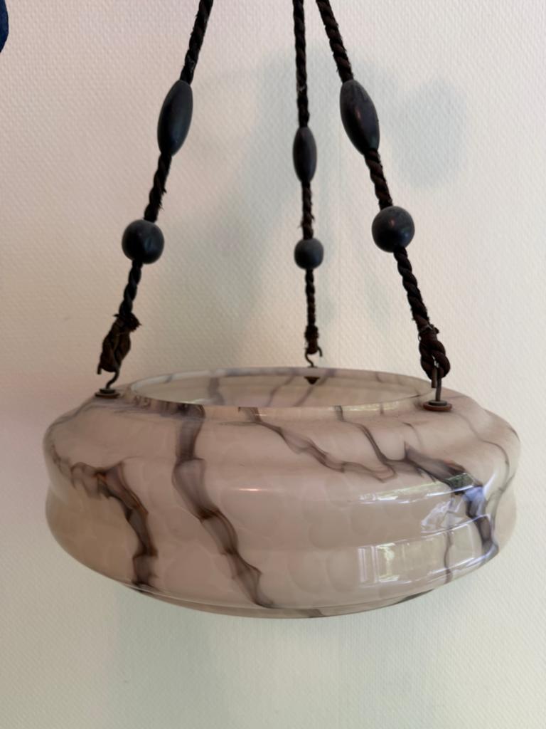 Rubli hanglamp vintage 1940 Rudolf Blik art deco, Ophalen