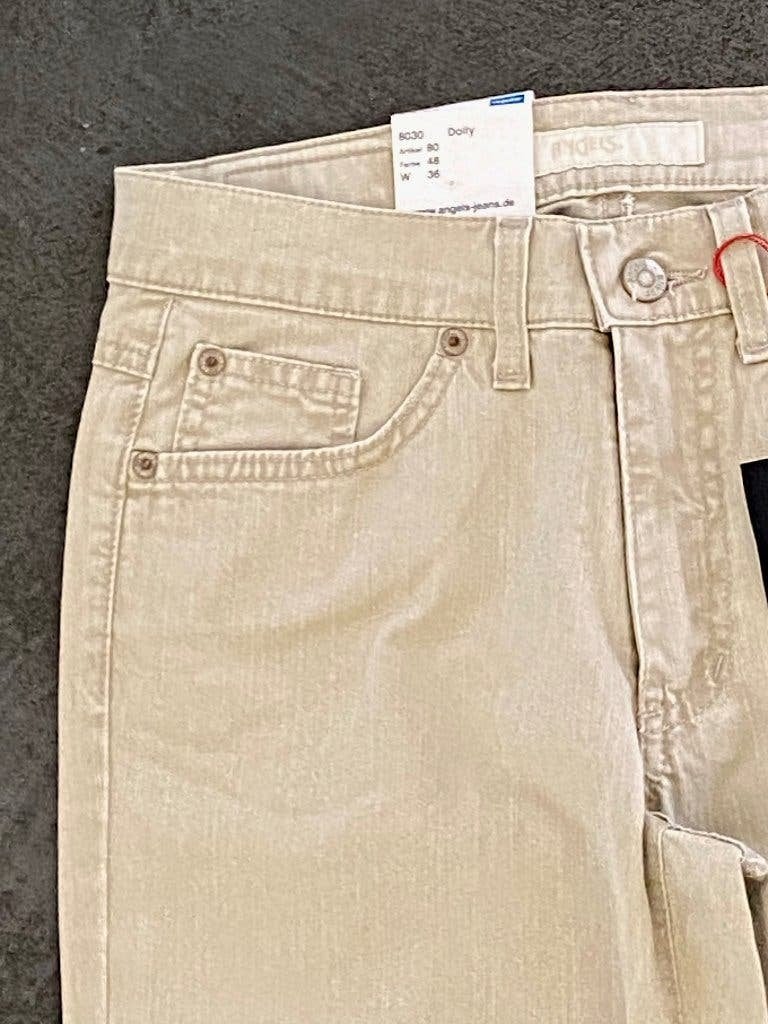 J248 Nieuw: Angels spijkerbroek 36=S broek jeans Dolly beige, Kleding | Dames, Spijkerbroeken en Jeans, Overige kleuren, Nieuw