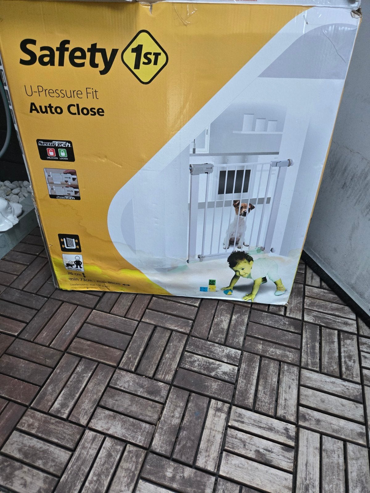 Safety 1st U-Pressure Fit Auto Close Traphekje, Ophalen, Nieuw, Klemhekje, Metaal of IJzer