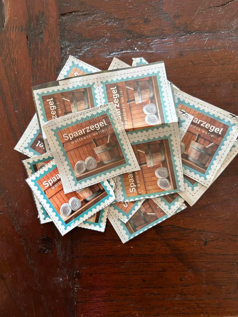 Krantsparen Sauna spaarzegels (20) samen €7,00 p.st. €0,50, Ophalen of Verzenden, Overige soorten, Zegels, Bonnen of Punten
