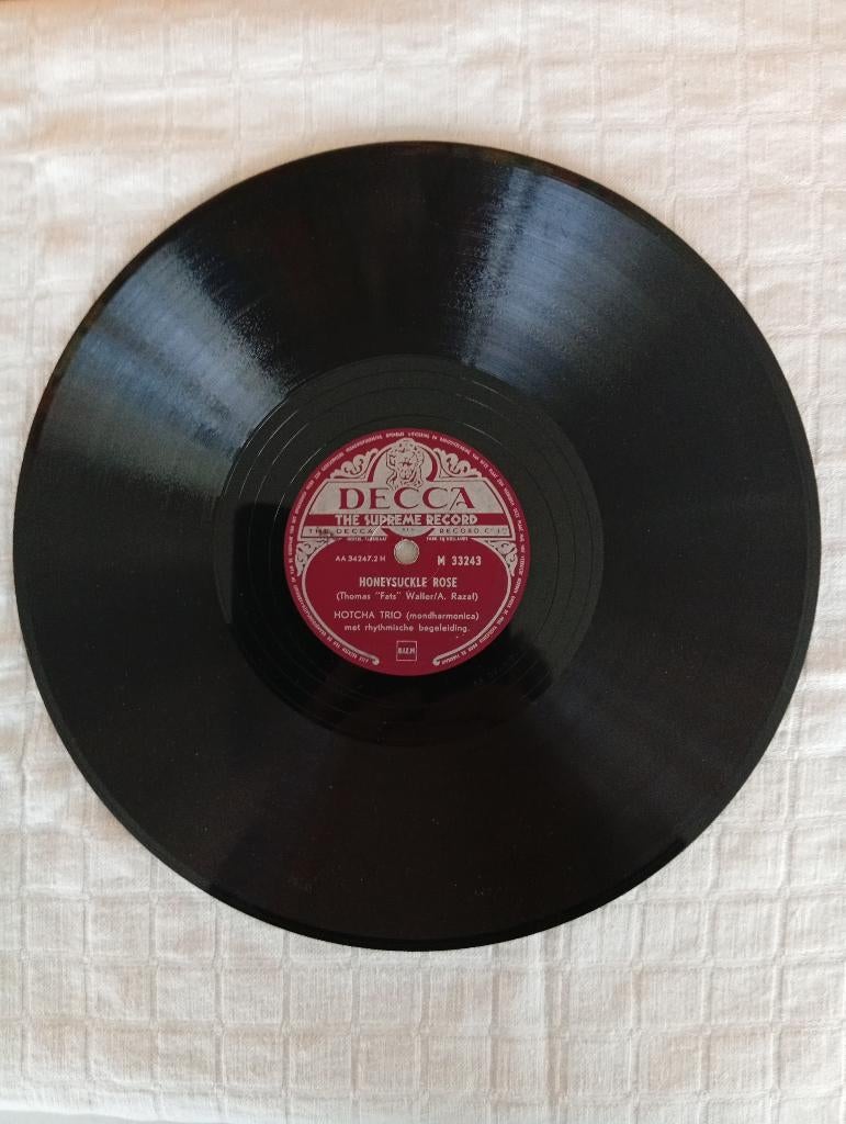 Hotcha trio Chattanoogie Shoe Shine Boy  Decca 78, Ophalen of Verzenden, Gebruikt, 10 inch