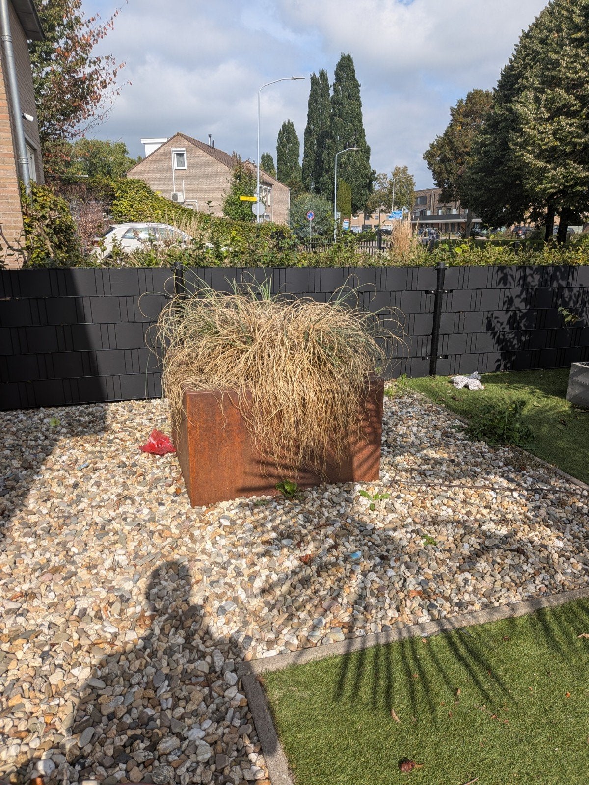Cortenstaal plantenbak 100x100x60 cm inclusief grond, Tuin en Terras, Ophalen, Gebruikt, 100 cm of meer, Vierkant