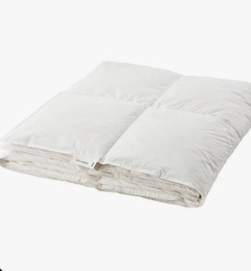 2 persoons 4 seizoenen donsen dekbed Ikea, Ophalen, Gebruikt, Knoopsluiting, Wit