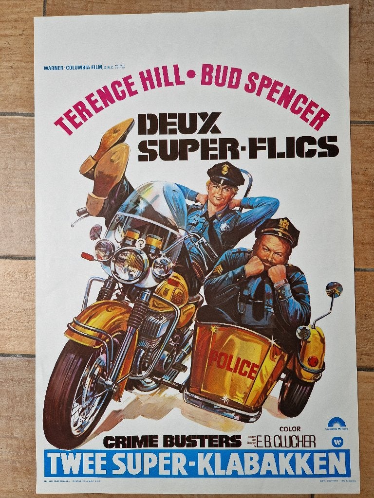 filmaffiche Terence Hill Crime Busters 1977 filmposter, Verzamelen, Rechthoekig Staand, Ophalen of Verzenden, Zo goed als nieuw