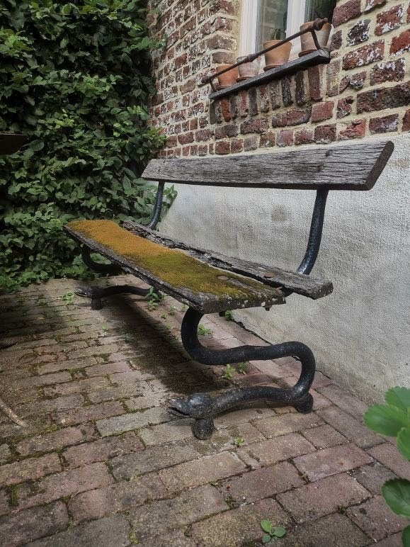 Zwanenbank / tuinbank / zwaar gietijzer, Ophalen