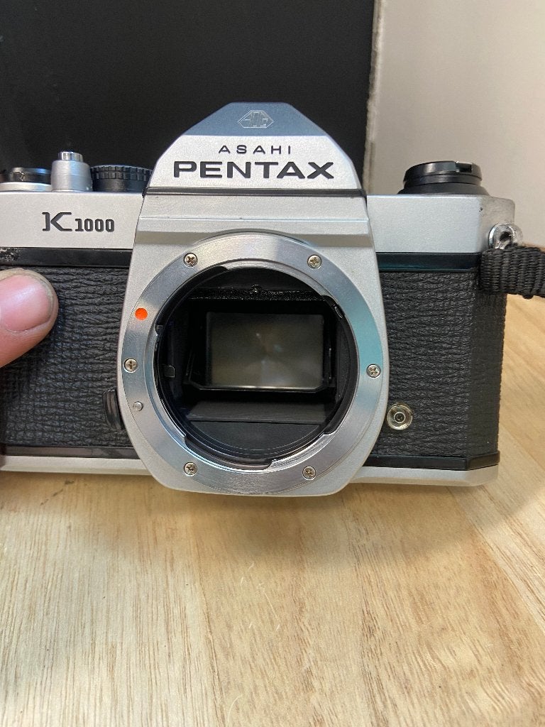 asahi pentax k1000 evt met lens, Ophalen of Verzenden, Gebruikt, Spiegelreflex, Pentax