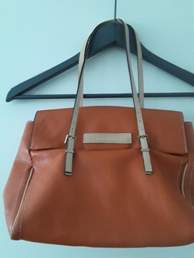 Handtas 0ranje met zandkl bies leer nieuw Dimoni, Ophalen of Verzenden, Handtas