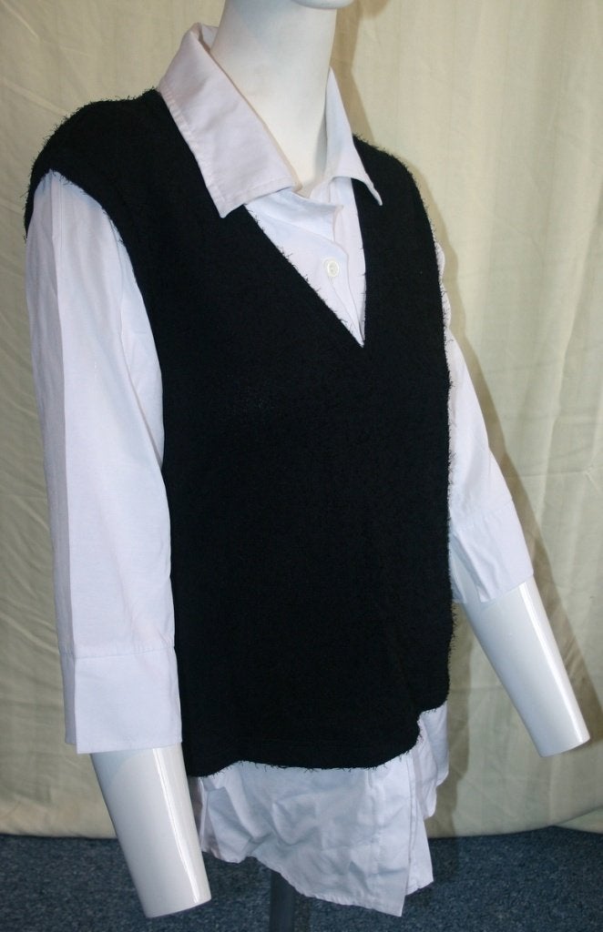 Mooie nieuwe zwart/witte Miss Etam blouse/shirt, mt M, Maat 38/40 (M), Zwart, Nieuw, Ophalen of Verzenden