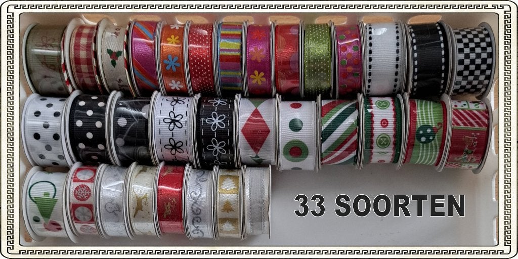 ROLLETJES LINT VAN 1 METER 33 SOORTEN-165 STUKS, Ophalen of Verzenden, Nieuw, Overige materialen, Overige typen