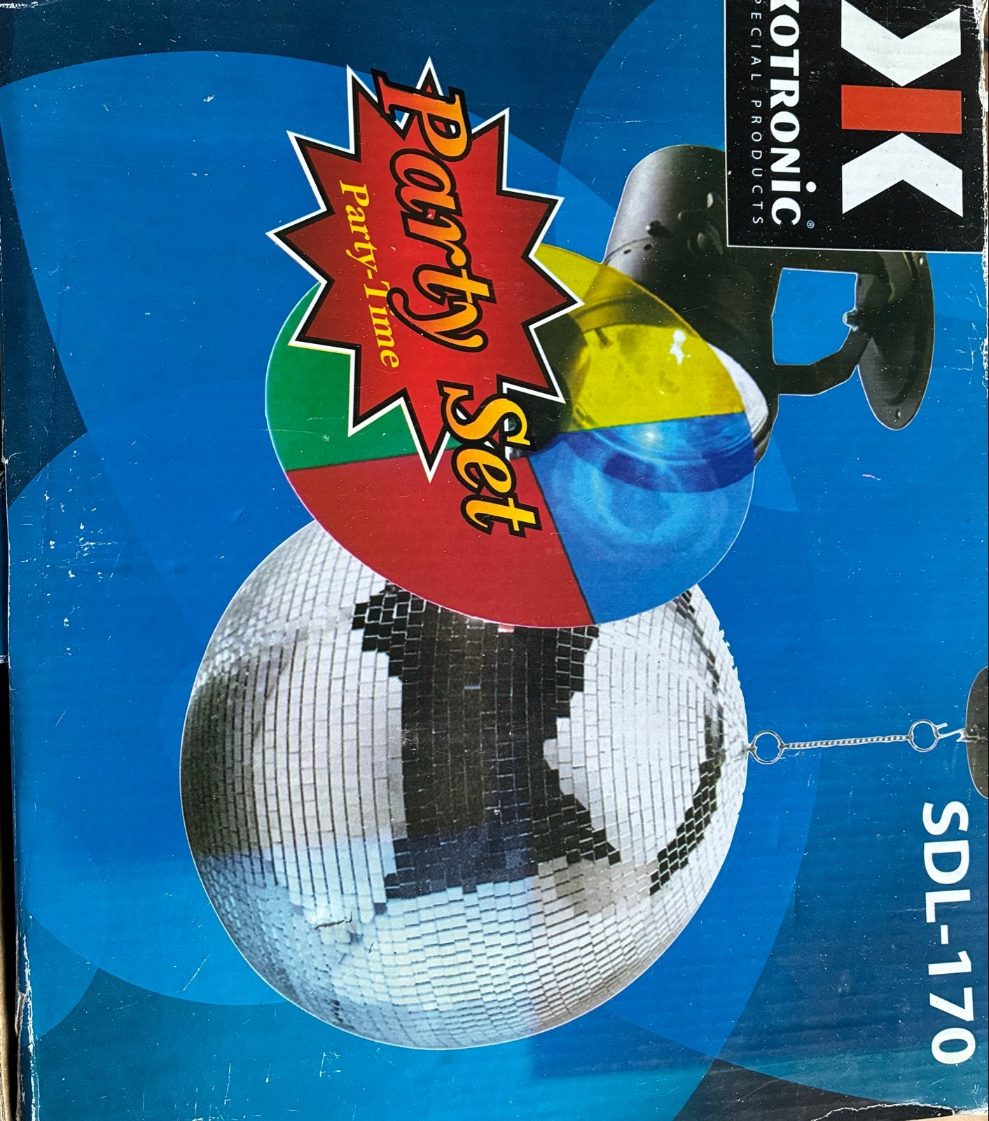 DiscoBol - Discolamp met spiegelbol en motoren - Party Set, Ophalen of Verzenden, Zo goed als nieuw, Feestartikel, Overige