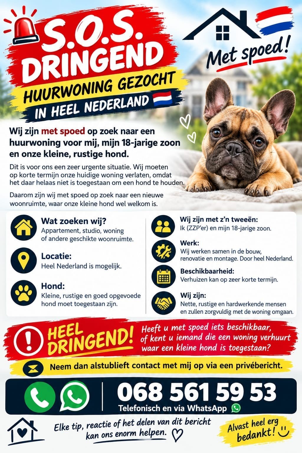 huurwoning gezocht !