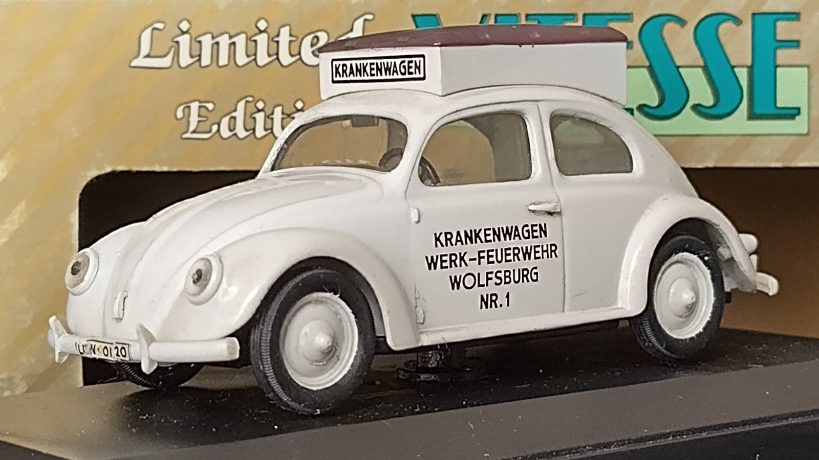 Volkswagen VW 1947 Krankenwagen Wolfsburg 1:43 Vitesse Pol, Overige merken, Auto, Verzenden, .