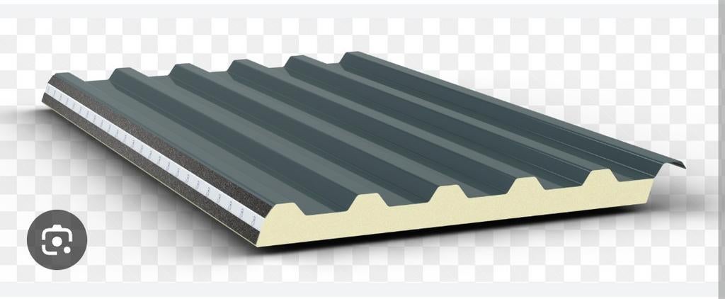 Gezocht: sandwichpanelen Falk 1000TR 40mm 50m2 antraciet, Dakplaat of Dakpanplaat, Ophalen of Verzenden, 15 m² of meer, Metaal