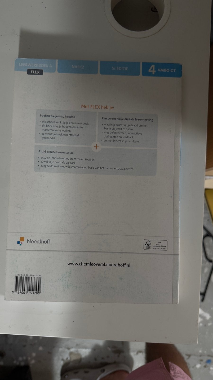 Chemie Overal Nask2 Leerwerkboek B 5e editie VMBO-GT 4, Ophalen of Verzenden, Zo goed als nieuw, VMBO, Scheikunde