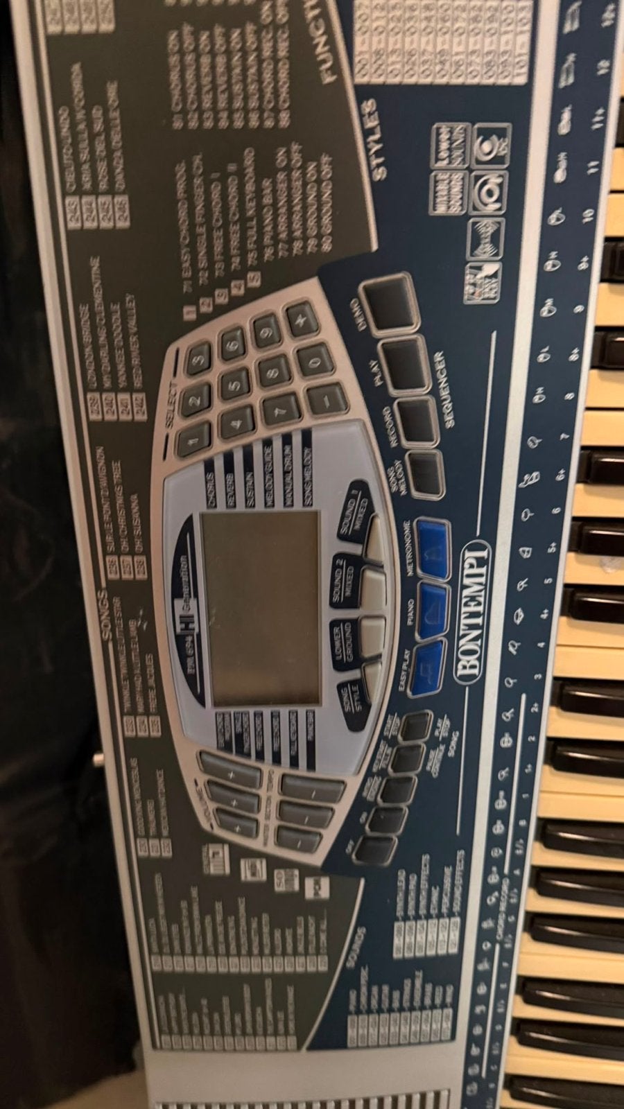 Bontempi PM 694/40 keyboard met 61 toetsen, Ophalen of Verzenden, Gebruikt, 61 toetsen, Overige merken