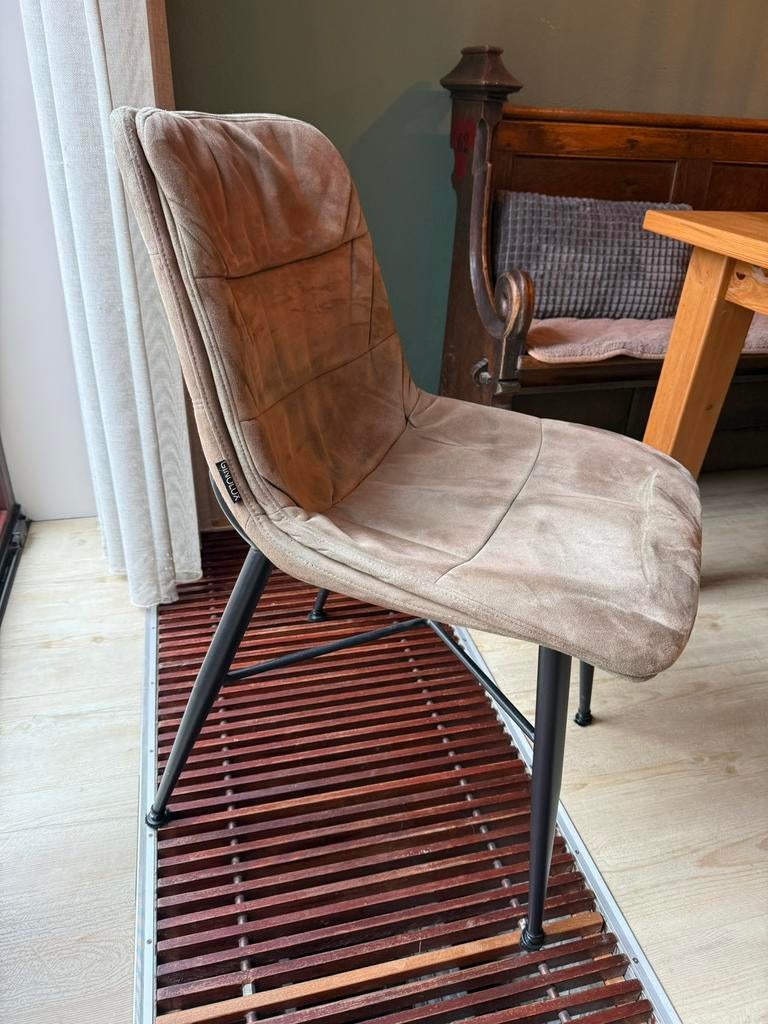 6 Ginolux eetkamer stoelen, Huis en Inrichting, Stoelen, Gebruikt, Vijf, Zes of meer stoelen, Stof, Overige kleuren, Ophalen