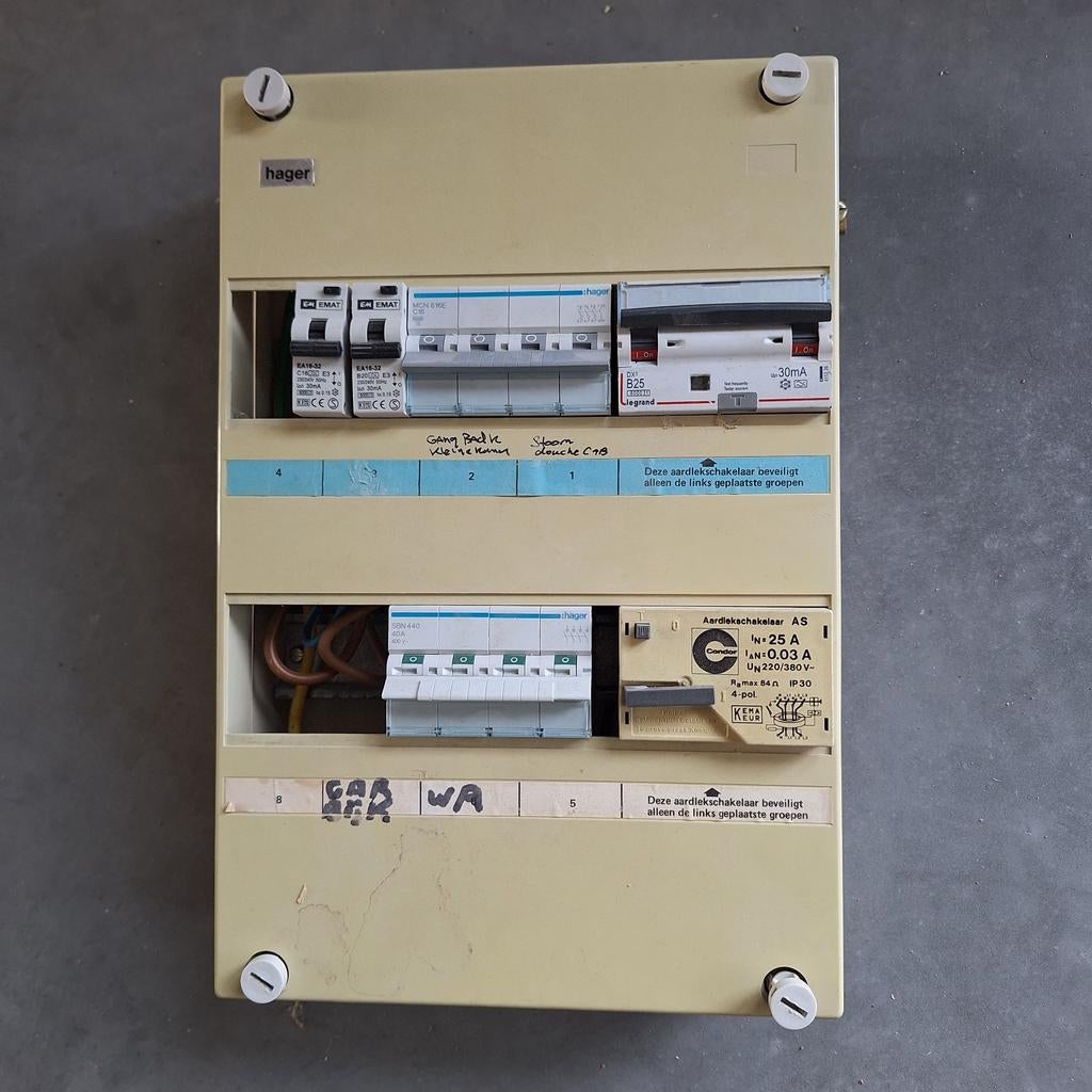 Hager groepenkast 3 fase, Hobby en Vrije tijd, Elektronica-componenten, Ophalen of Verzenden, Gebruikt