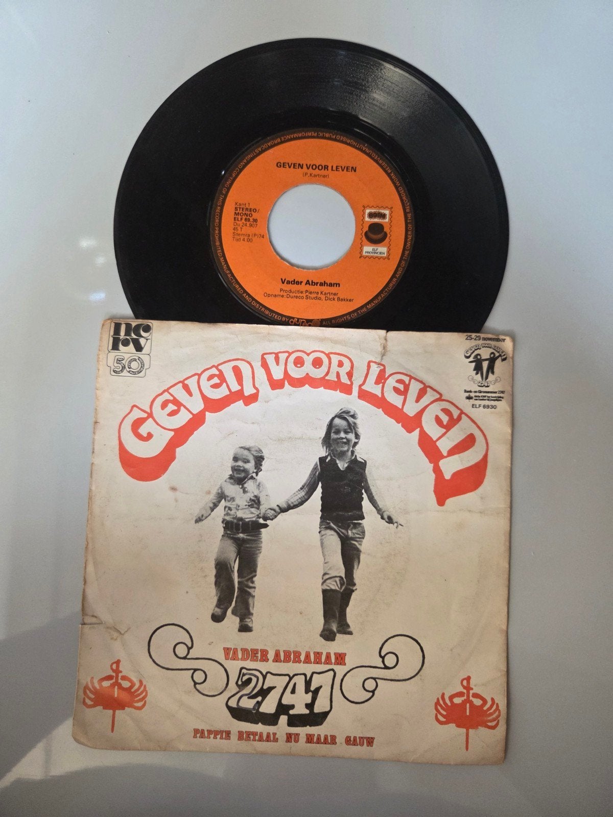 Vader Abraham - geven voor leven, Gebruikt, 7 inch, Single, Ophalen of Verzenden