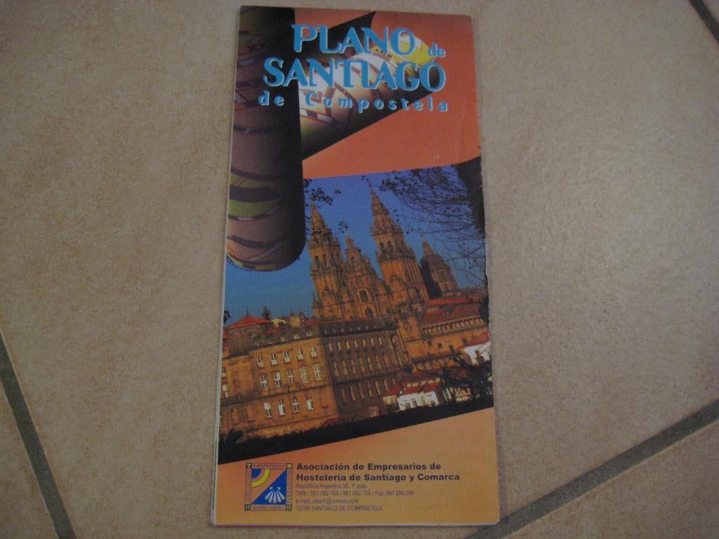 stadsplan van Santiago de Compostela, Gelezen, Verzenden, 2000 tot heden, Europa Overig