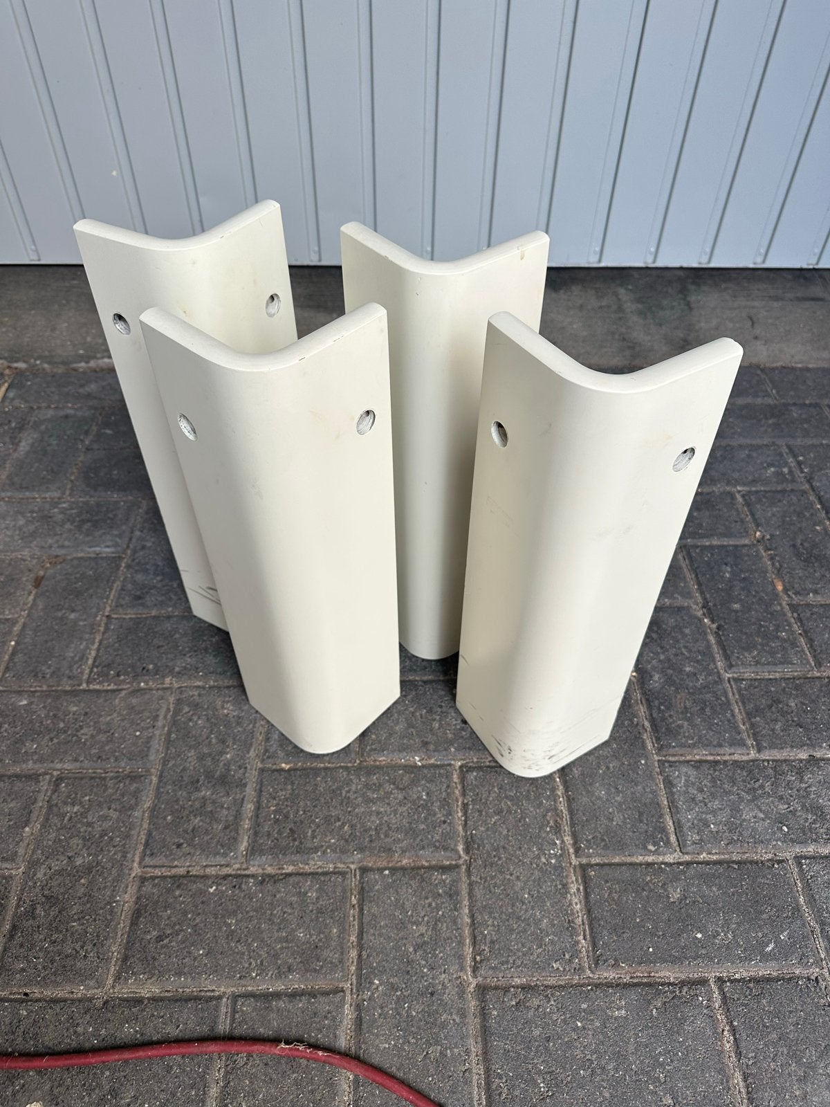 Auping Auronde 2000 bedpoten senioren wit 48 cm hoog poten, Huis en Inrichting, Slaapkamer | Bedden, Ophalen, Gebruikt, Wit, Tweepersoons