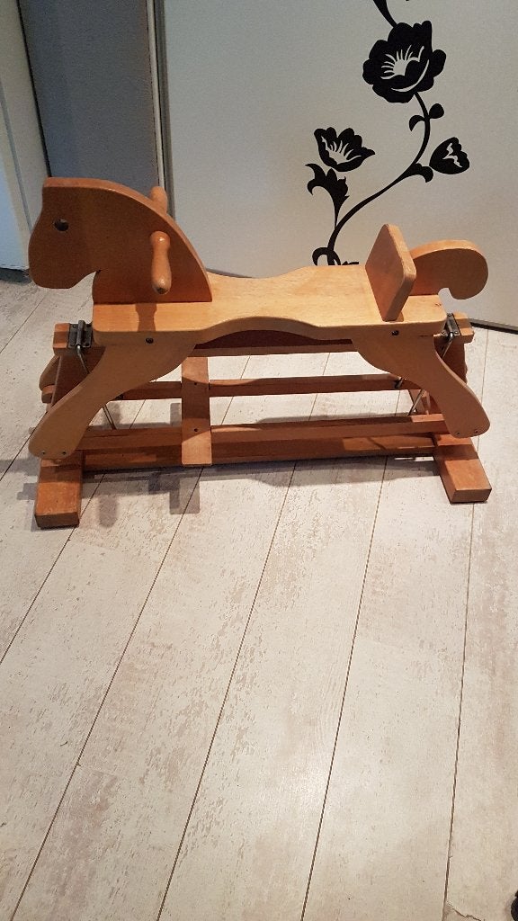 Uniek houten hobbelpaard, Ophalen, Gebruikt