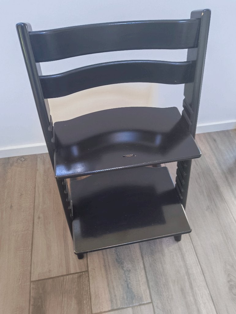 Tripp Trapp Stokke stoel zwart, Kinderen en Baby's, Kinderstoelen, Ophalen, Gebruikt, Meegroeistoel